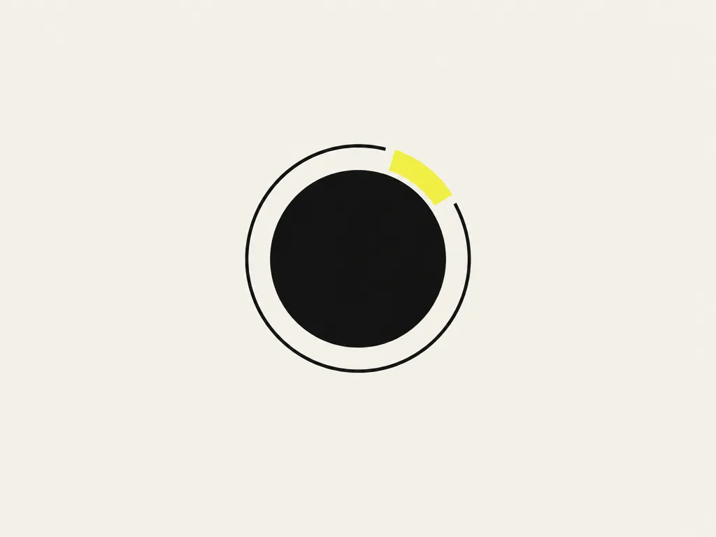 A round dial with one small segment opened in yellow: the automation running alongside the manual process and compared case by case before the switch.